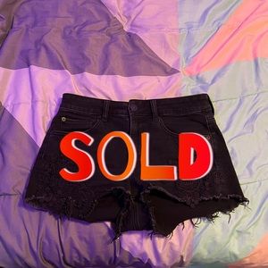 American Eagle Black Jean Shorts